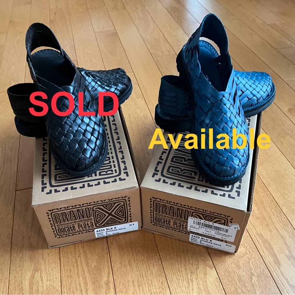 Brand X Huaraches shoes Leather  in Blue & Black(SOLD) color for women